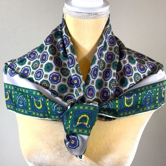 Vintage Accessories - VTG MULTICOLOR SCARF